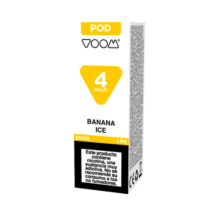 RECARGA CÁPSULA VOOM 4 MULTI POOD 20 MG BANANA ICE