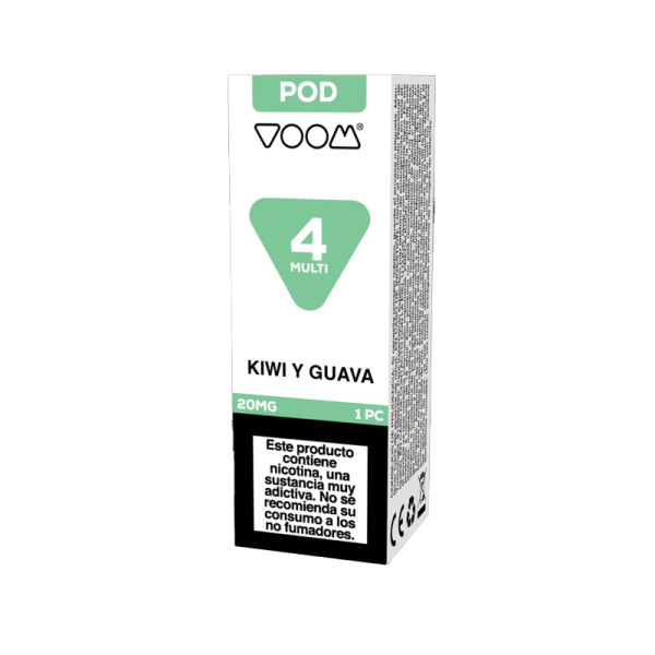 RECARGA CÁPSULA VOOM 4 MULTI POOD 20 MG KIWI Y GUAVA