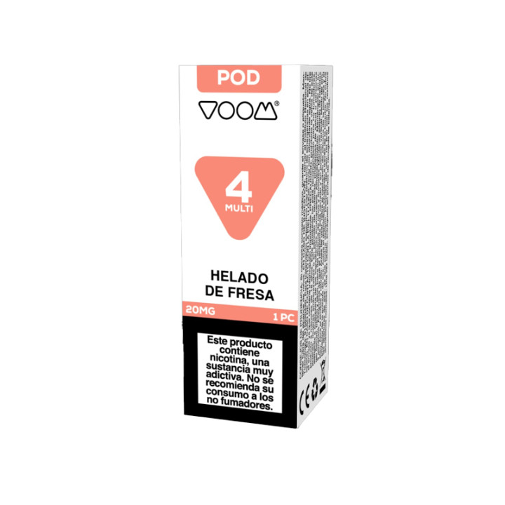 RECARGA CÁPSULA VOOM 4 MULTI POOD 20 MG HELADO DE FRESA