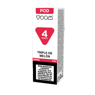 RECARGA CÁPSULA VOOM 4 MULTI POOD 20 MG TRIPLE MELÓN