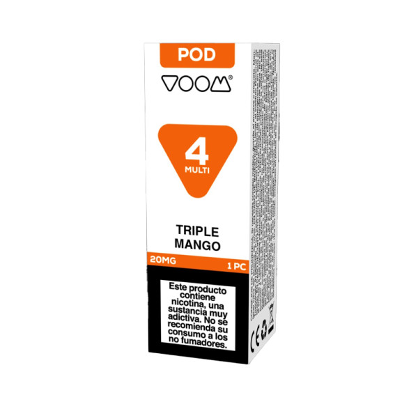 RECARGA CÁPSULA VOOM 4 MULTI POOD 20 MG TRIPLE MANGO