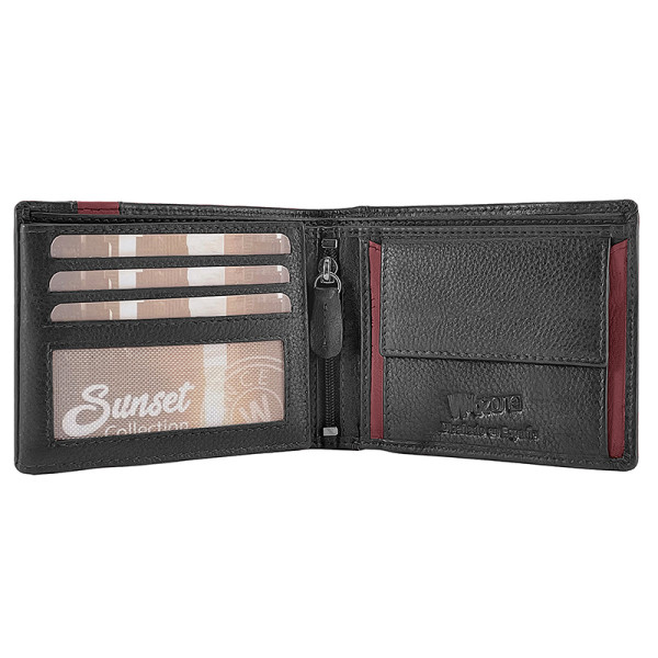 CARTERA APAISADA WIDLZONE SUNSET CIERRE GOMA NEGRO