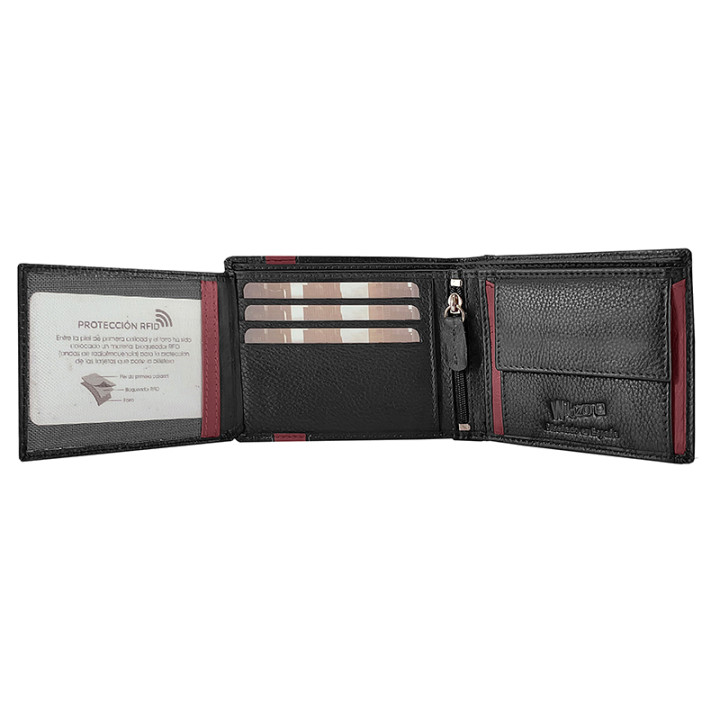 CARTERA APAISADA WIDLZONE SUNSET CIERRE GOMA NEGRO