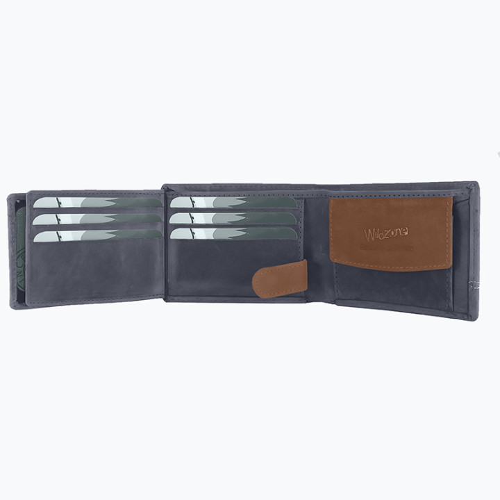 CARTERA AMERICANA PIEL WILDZONE AZUL