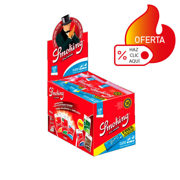 FILTROS SMOKING AZUL 6MM 180FILTROS+ LIBRITO 1X30