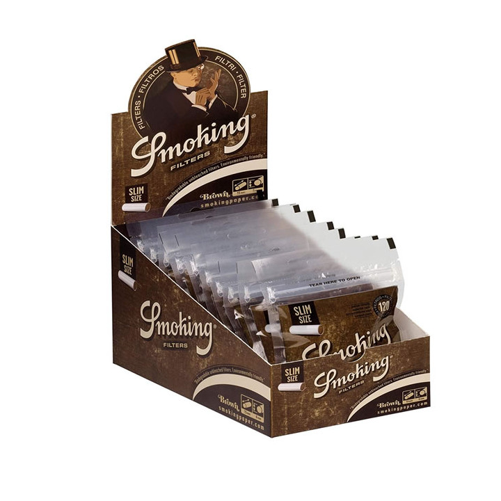 FILTROS SMOKING BROWN 6MM 120UDS 1X10