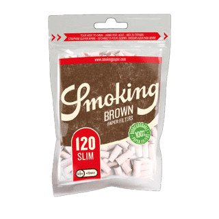 FILTROS SMOKING BROWN SLIM 120 6MM+PAPEL 1X10