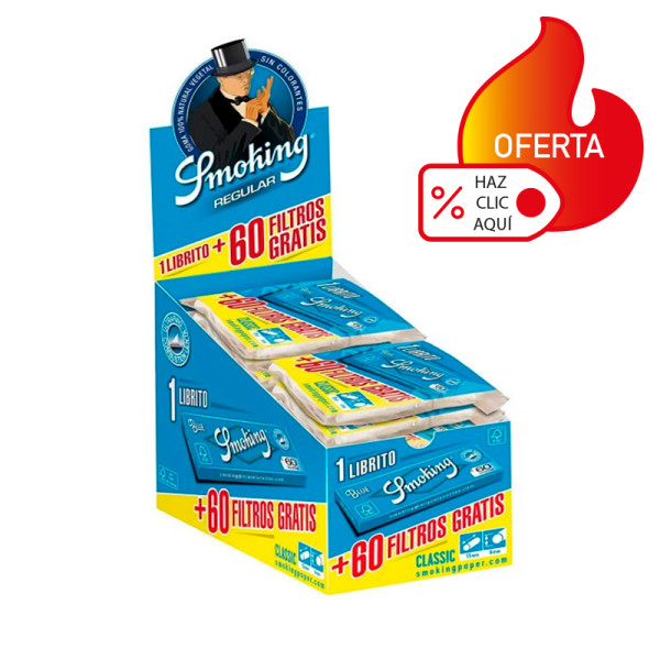 FILTROS SMOKING SLIM 60UD. 6MM + PAPEL SMOKING Nº8 BLUE 1X40
