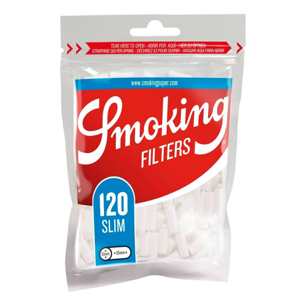 FILTROS SMOKING AZUL 6MM 120 FILTROS 1X30