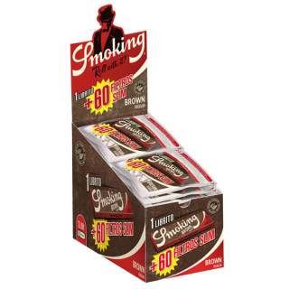 FILTROS SMOKING SLIM 60UD. 6MM + PAPEL SMOKING Nº8 BROWN 1X40 2