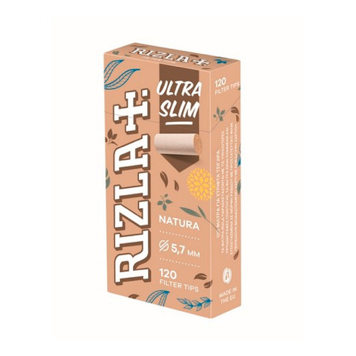 FILTROS RIZLA ULTRA SLIM 5.7MM CAJITA NATURA 120UDS 1X20