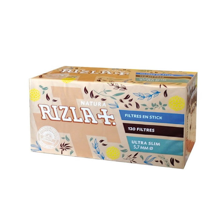 FILTROS RIZLA ULTRA SLIM 5.7MM CAJITA NATURA 120UDS 1X20