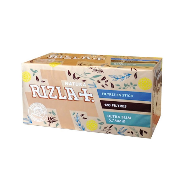 FILTROS RIZLA ULTRA SLIM 5.7MM CAJITA NATURA 120UDS 1X20