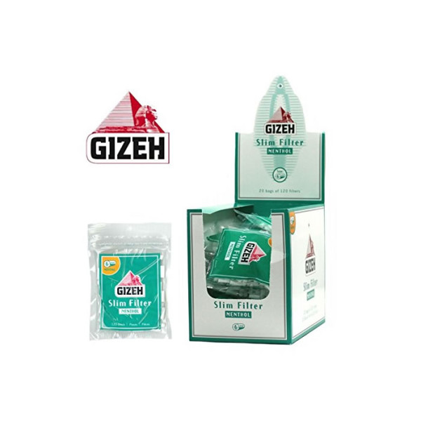 FILTROS GIZEH MENTHOL 6MM 1X10