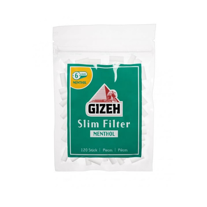 FILTROS GIZEH MENTHOL 6MM 1X10