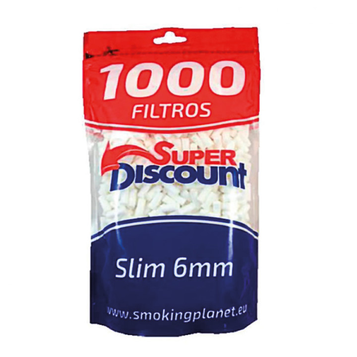 FILTROS SUPER DISCOUNT 6MM 1000UDS (Cajón: 10 unidades)