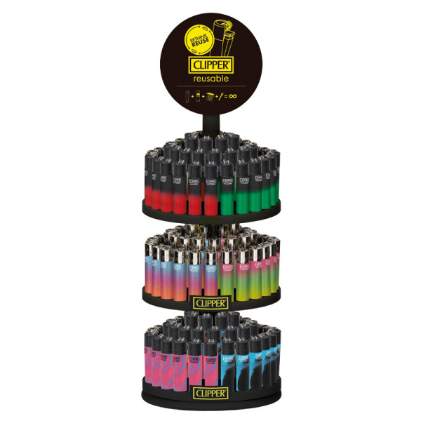 ENCENDEDOR CLIPPER EXPOSITOR CP11 PAINTED MIX 5 1X144