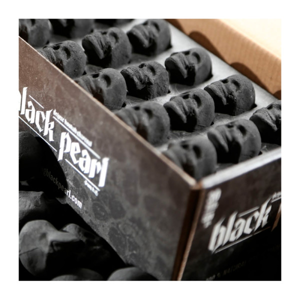 CARBÓN PREMIUM SHISHA CALAVERA BLACK PEARL DELUXE 500gr. 1X30