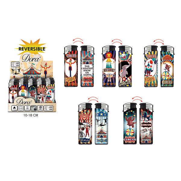 Encendedor electrónico decorado Cir 50uds.