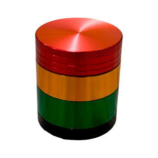 GRINDER METÁLICO RASTAFARI 4 PARTES. MEDIDAS: Ø5,4 X 5,2 CM.1 UD