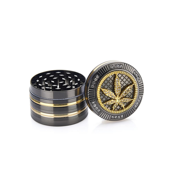 GRINDER CHAMP HIGH BLING BLING LEAF 4 PARTES 50 MM DIAM. 1 UD