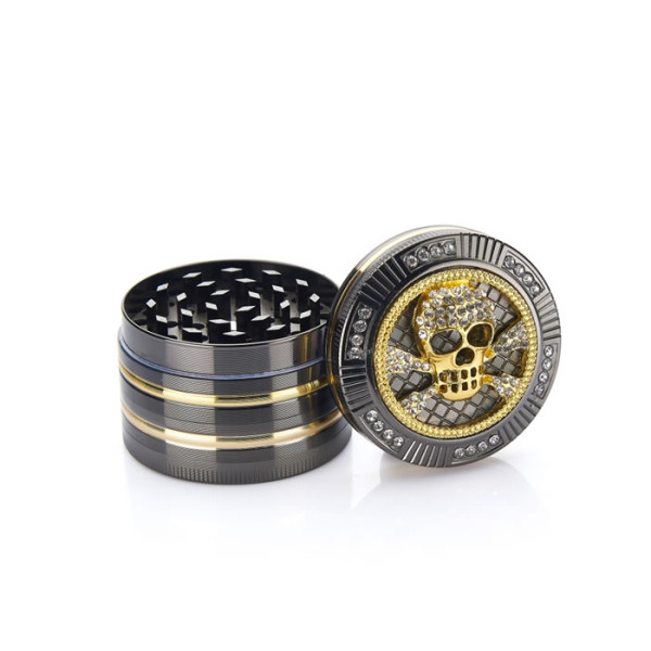GRINDER CHAMP HIGH BLING BLING SKULL 4 PARTES 50 MM DIAM. 1 UD