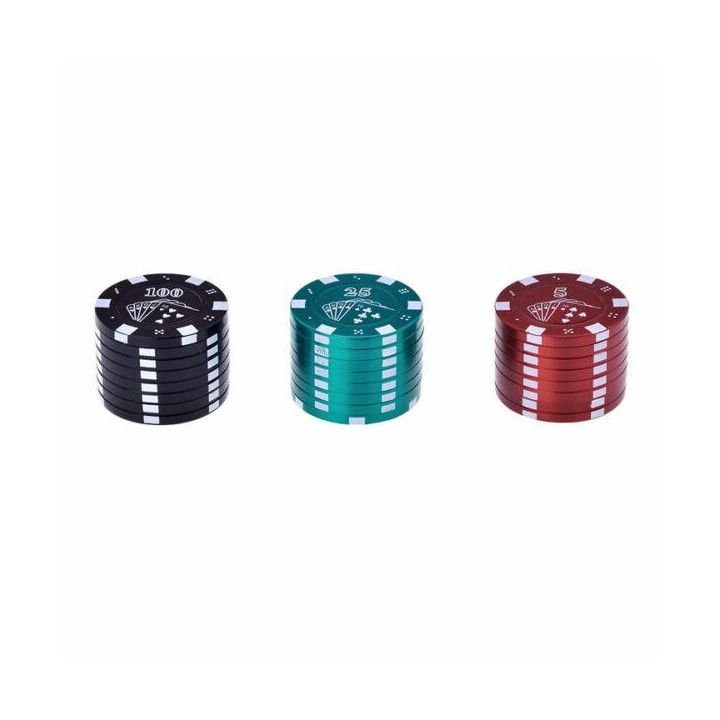 GRINDER CHAMP HIGH METAL POKER CHIPS 3 PARTES 42 MM DIAM. 1X12