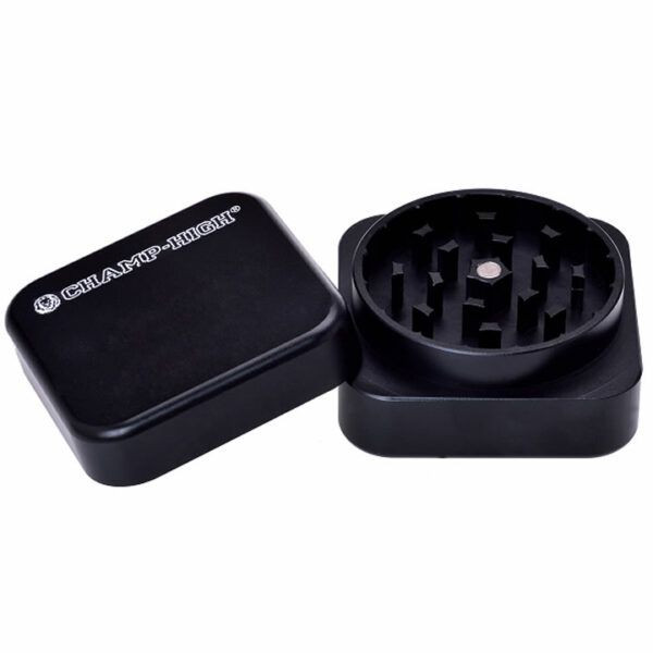 GRINDER CHAMP HIGH ALUMINIO CUADRADO 2 PARTES 47MM DIAM. 1 UD. NEGRO