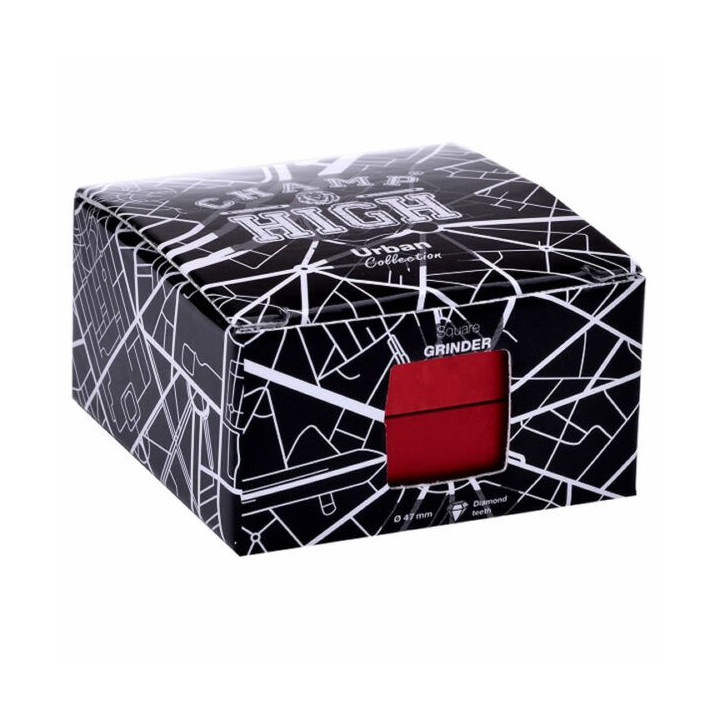 GRINDER CHAMP HIGH ALUMINIO CUADRADO 2 PARTES 47MM DIAM. 1 UD. NEGRO