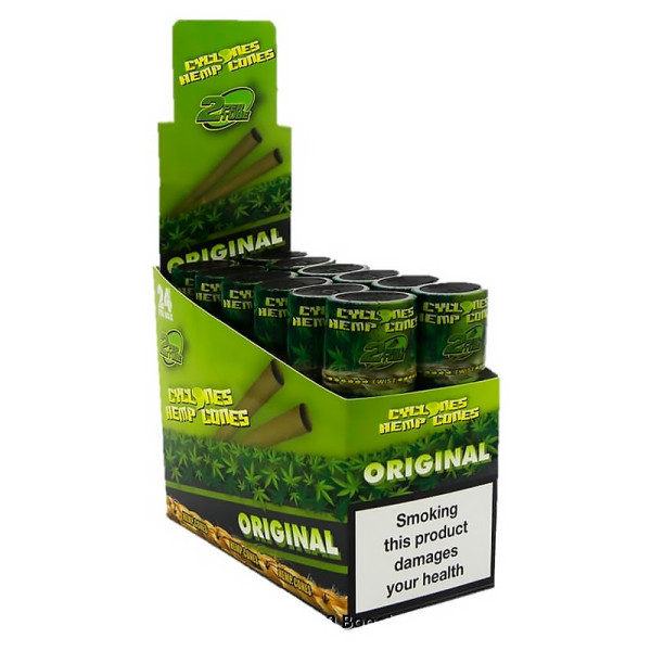 PAPEL DE FUMAR SABORES CYCLONES HEMP ORIGINAL 12X2 (NATURAL)