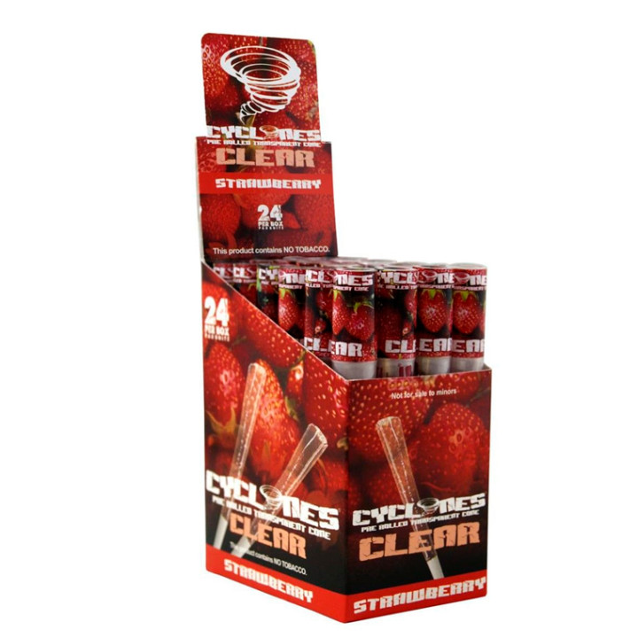 PAPEL DE FUMAR SABORES CYCLONES KLEAR STRAWBERRY 1X24