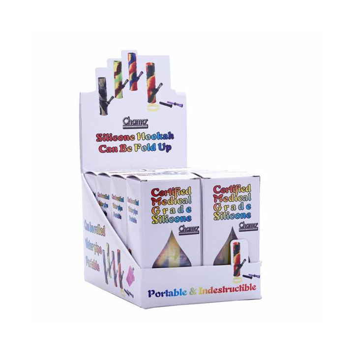 BONG CHAMP HIGH SILICONA PLEGABLE 20 CM 8 UD