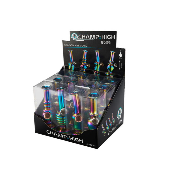 BONG CHAMP HIGH MINI RAIBOW 12,5 CM 1X12