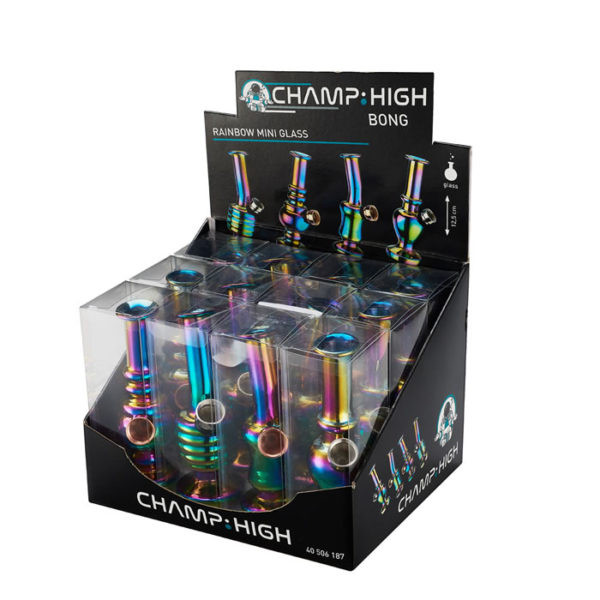BONG CHAMP HIGH MINI RAIBOW 12,5 CM 1X12