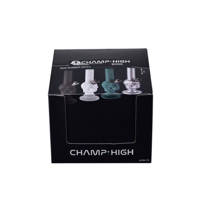 BONG CHAMP SILICONA SKULL 15CM 1X12