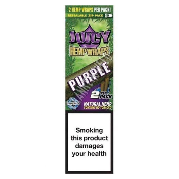 PAPEL DE FUMAR SABORES JUICY HEMP WRAPS PURPLE (GRAPE) 2 BLUNTS 1X25