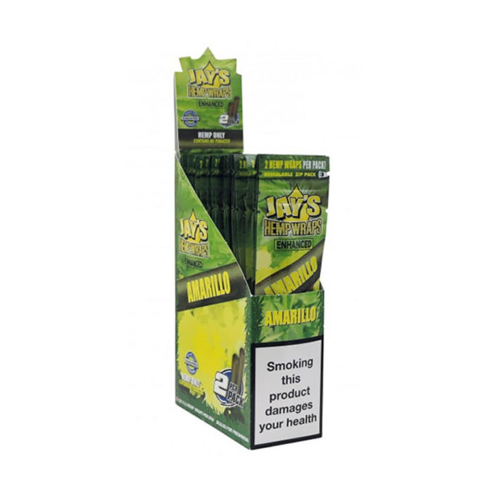 PAPEL DE FUMAR SABORES JUICY HEMP WRAPS AMARILLO 2 BLUNTS 1X25