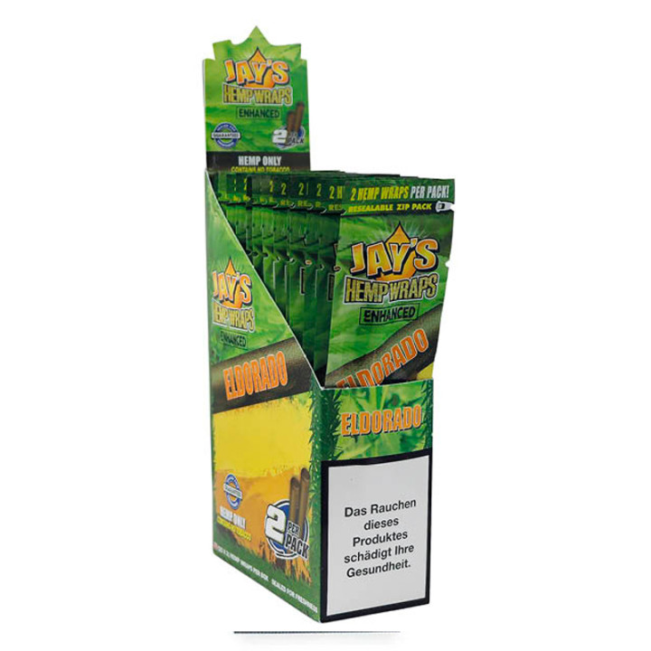 PAPEL DE FUMAR SABORES JUICY HEMP WRAPS AMARILLO 2 BLUNTS 1X25