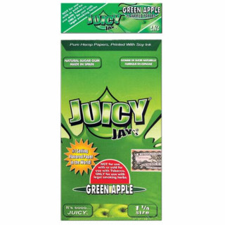 PAPEL DE FUMAR SABORES JUICY JAY'S 1 1/4 MANZANA VERDE 78MM 1X24