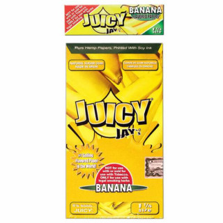 PAPEL DE FUMAR SABORES JUICY JAY'S 1 1/4 PLÁTANO 78MM 1X24