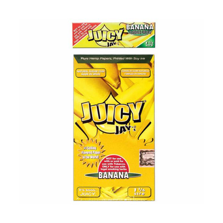 PAPEL DE FUMAR SABORES JUICY JAY'S 1 1/4 PLÁTANO 78MM 1X24