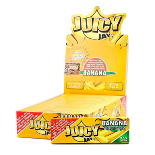 PAPEL DE FUMAR SABORES JUICY JAY'S 1 1/4 PLÁTANO 78MM 1X24 2