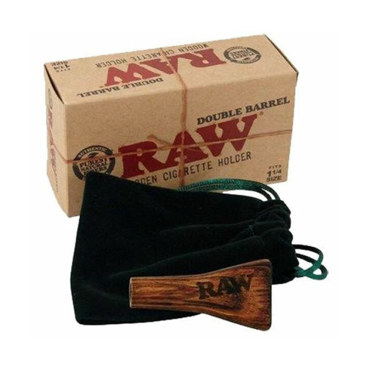 PIPA RAW DOBLE CAÑON 1 1/4 78MM MADERA