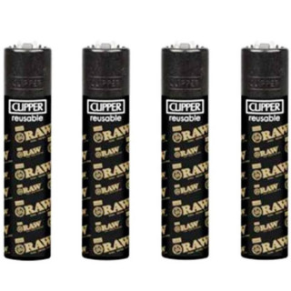 ENCENDEDOR CLIPPER RAW LOGO NEGRO 1X48
