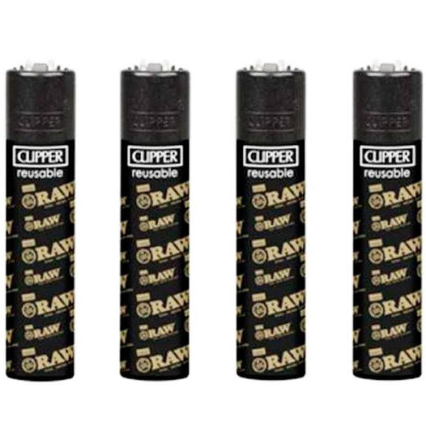 ENCENDEDOR CLIPPER RAW LOGO NEGRO 1X48
