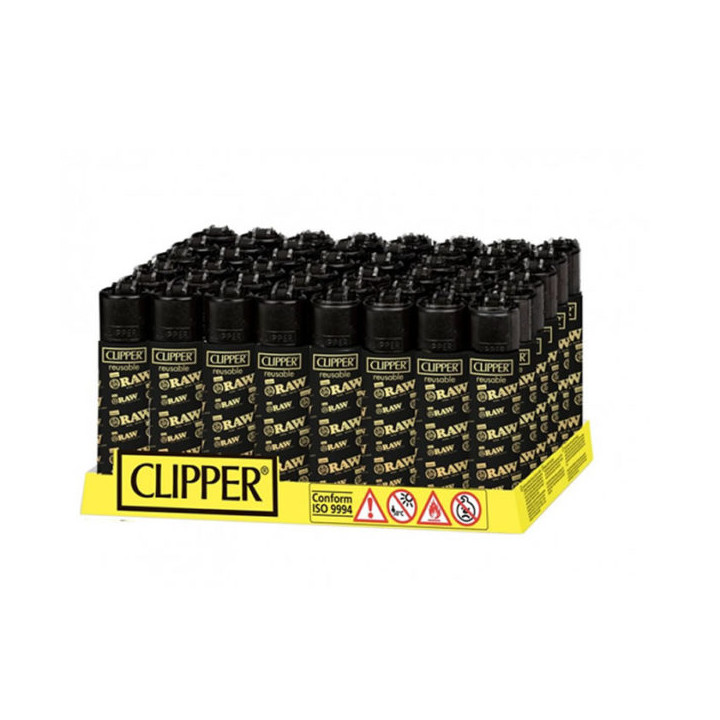 ENCENDEDOR CLIPPER RAW LOGO NEGRO 1X48