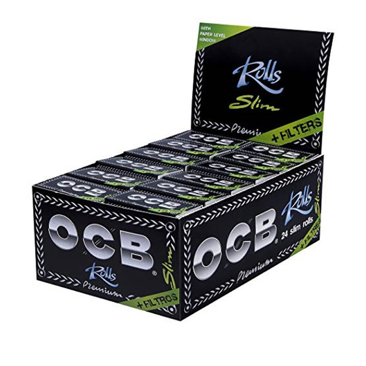 Papel OCB Premium rolls con tips 24 Uds.