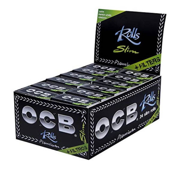 Papel OCB Premium rolls con tips 24 Uds.