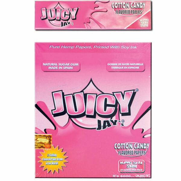 PAPEL DE FUMAR SABORES JUICY JAYS SLIM ALGODON DE AZUCAR 110MM 1x24