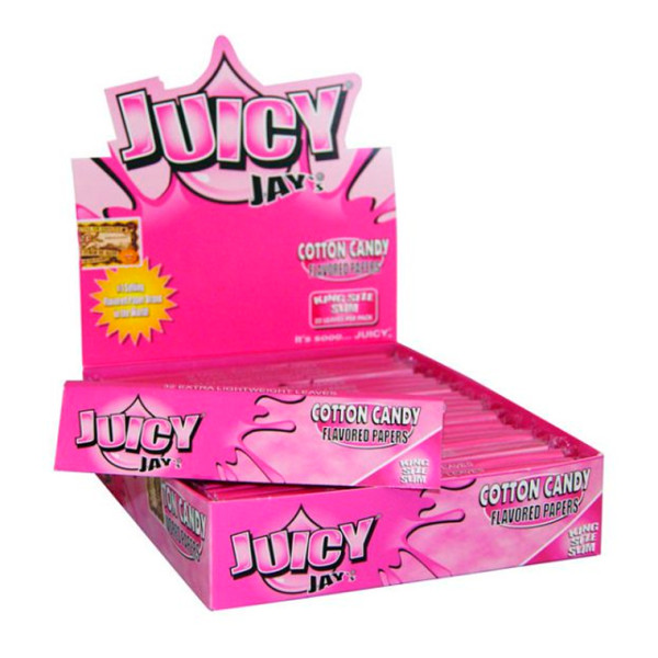 PAPEL DE FUMAR SABORES JUICY JAYS SLIM ALGODON DE AZUCAR 110MM 1x24